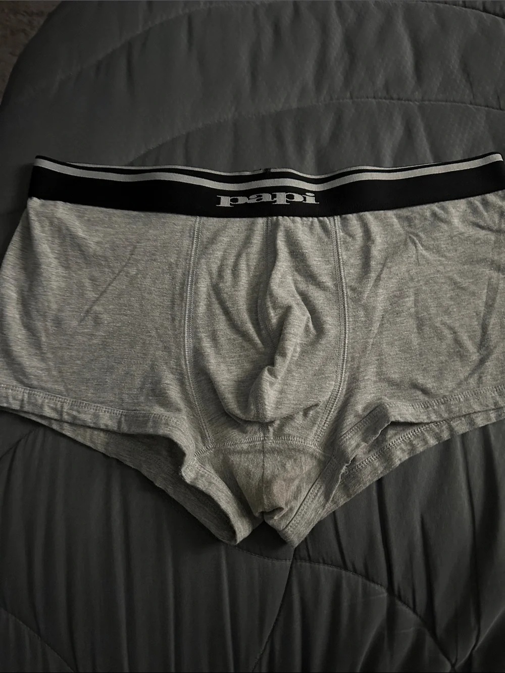 papi Men’s Cotton Boxer Briefs - Black & Light Gray
